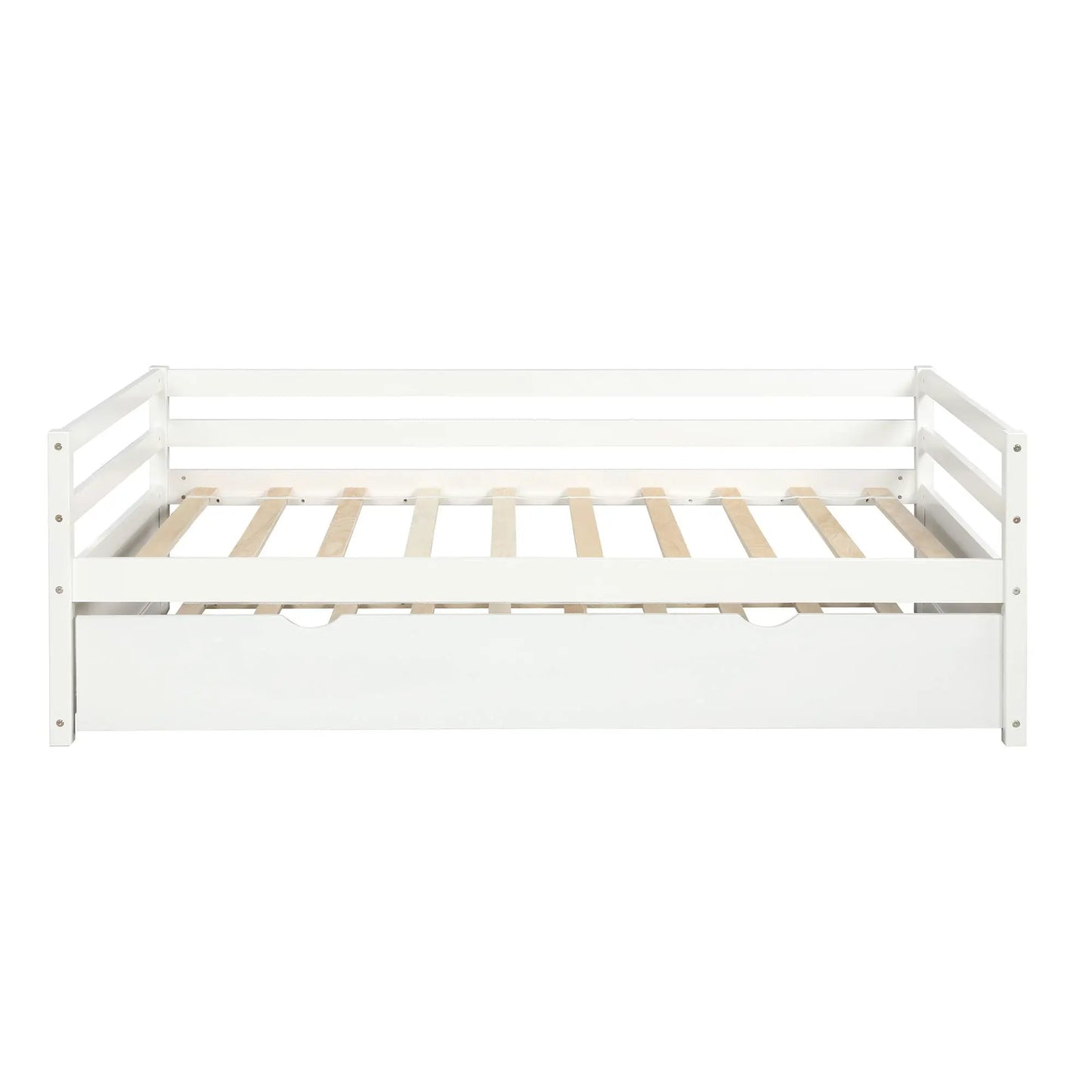 Twin Daybed with Trundle Frame and Solid Pine