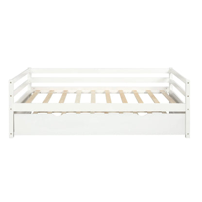 Twin Daybed with Trundle Frame and Solid Pine
