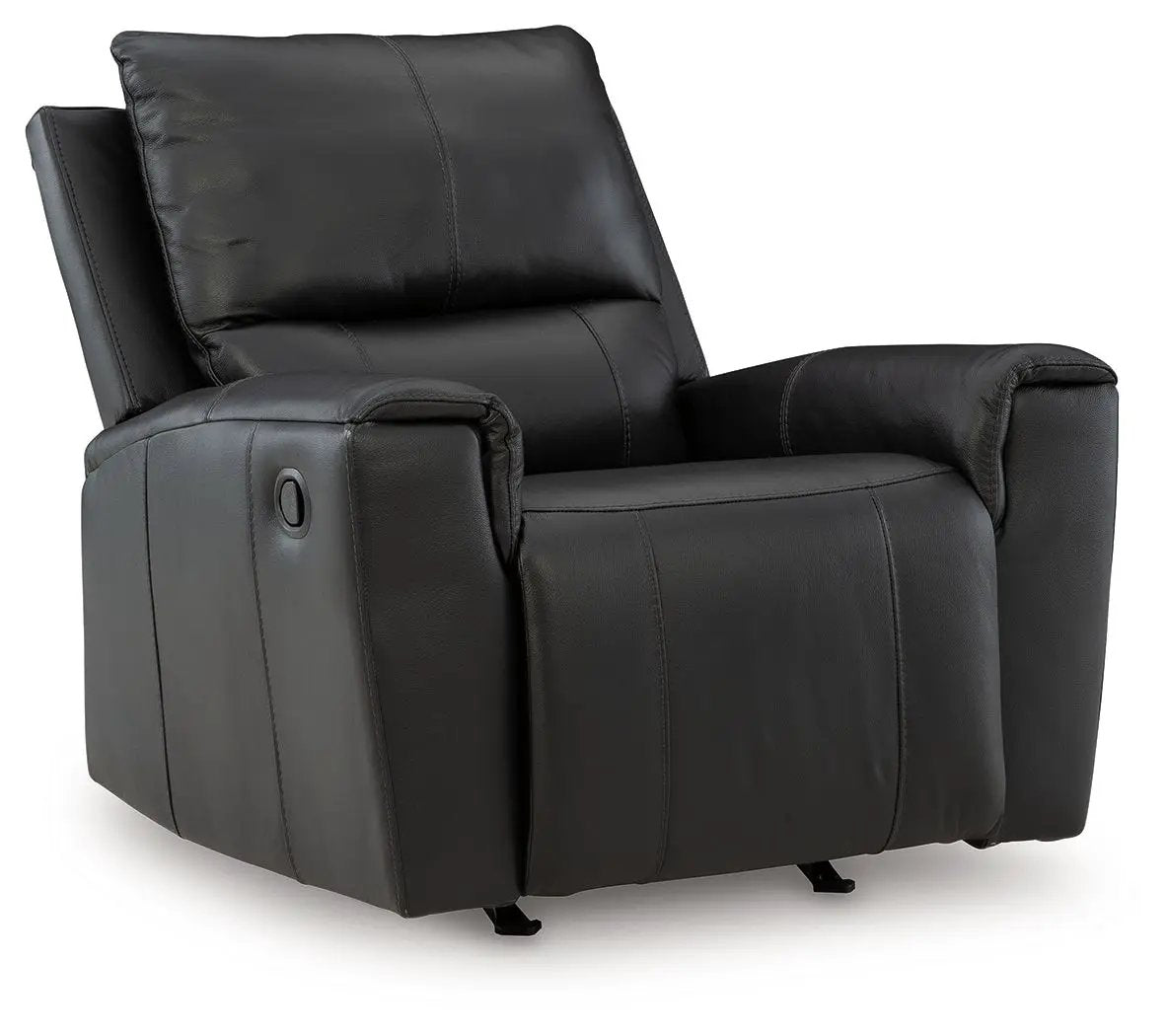 Glossmore Rocker Recliner Black leather by Unique Piece Furniture on Tampa Home & Garden Store