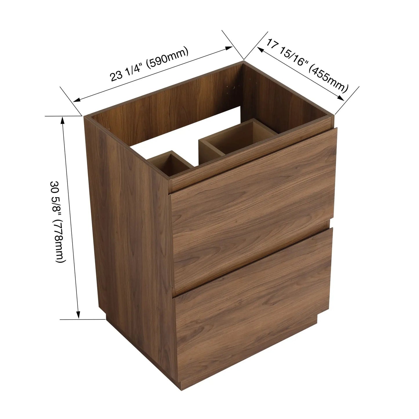 Modern Freestanding Vanity with Double Drawer