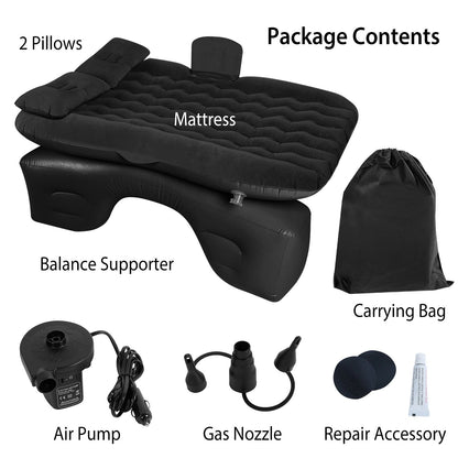 GemGear car air mattress bed with 2 pillows, carrying bag and pump accessories on Tampa Home & Garden Store