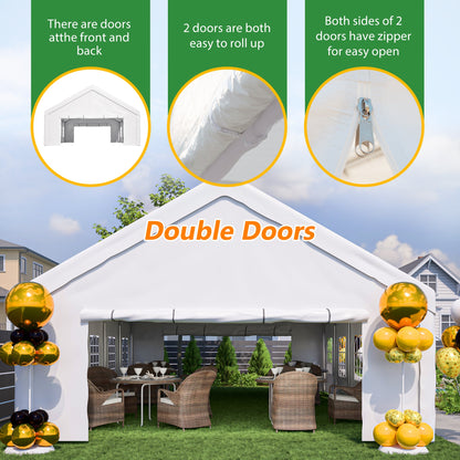 HouseOfZazla 20x32 ft Party Tent with removable sidewalls and 3 storage bags on Tampa Home & Garden Store