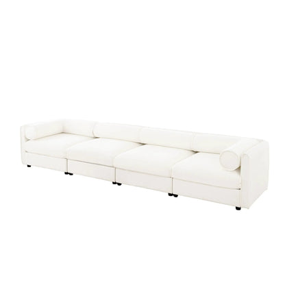 Stylish Storage Sofa With Cylindrical Backrest white leather Unique Piece Furniture on Tampa Home & Garden Store