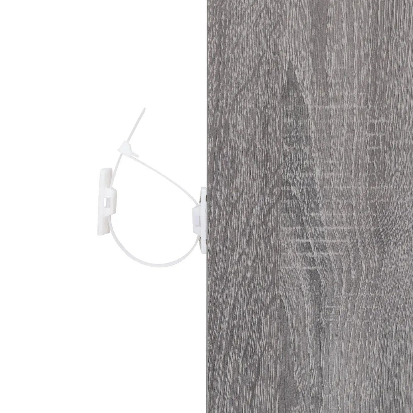 Modern 5 Drawer Dresser With Wheels white mounting hardware on gray wood panel on Tampa Home & Garden Store