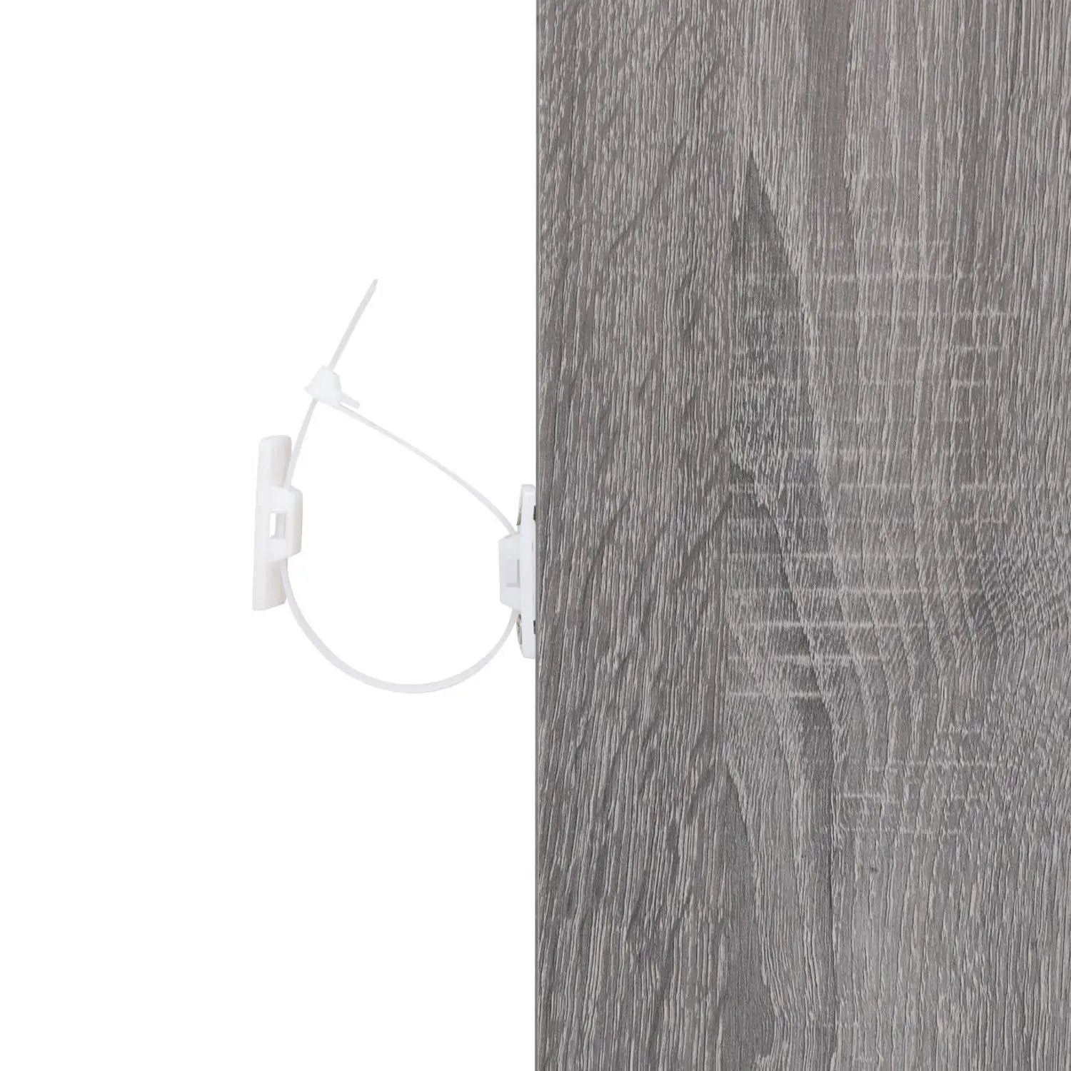 Modern 5 Drawer Dresser With Wheels white mounting hardware on gray wood panel on Tampa Home & Garden Store