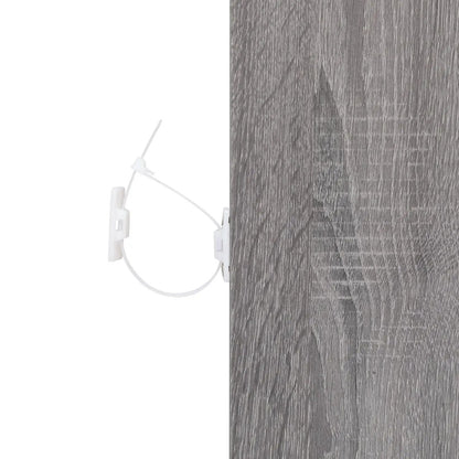 Modern 5 Drawer Dresser With Wheels white mounting hardware on gray wood panel on Tampa Home & Garden Store