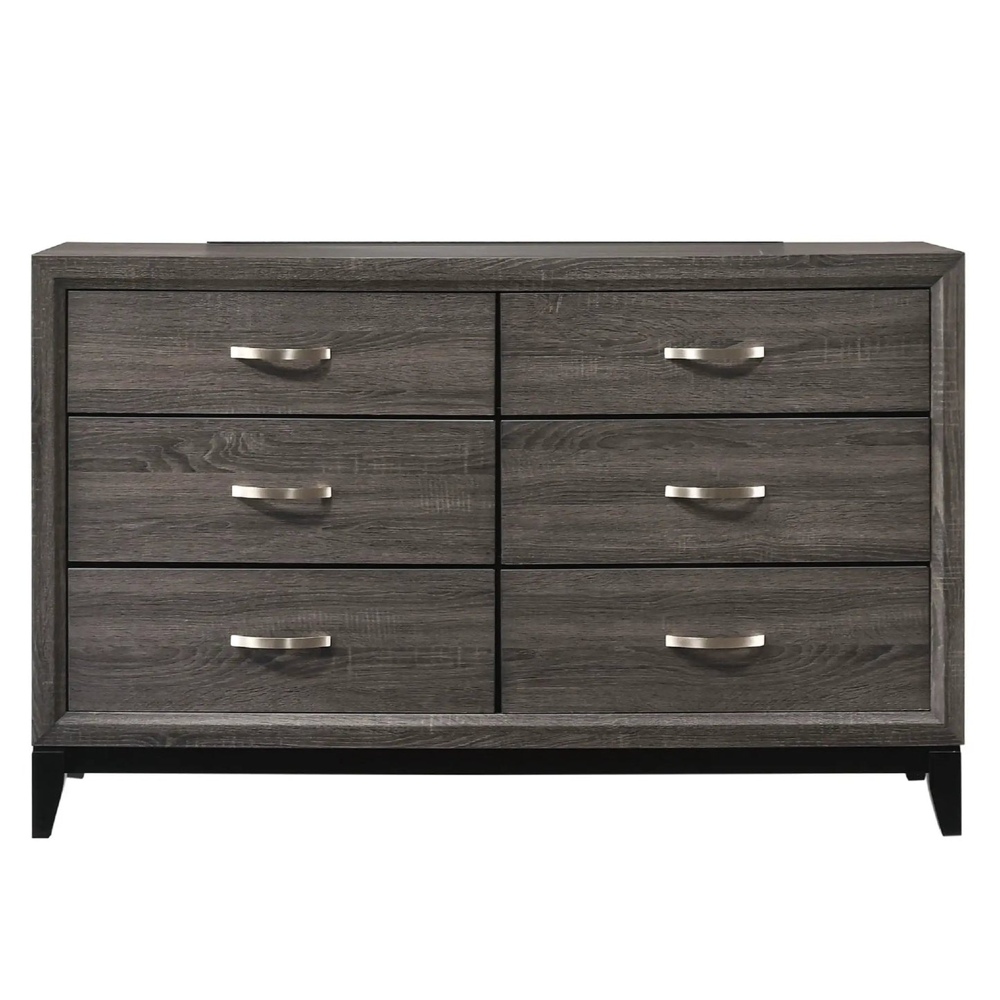 Contemporary 6 Drawer Dresser with Handles