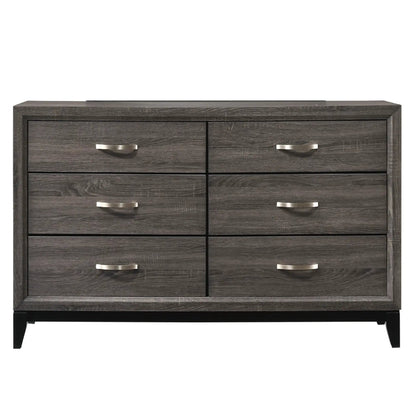 Contemporary 6 Drawer Dresser with Handles
