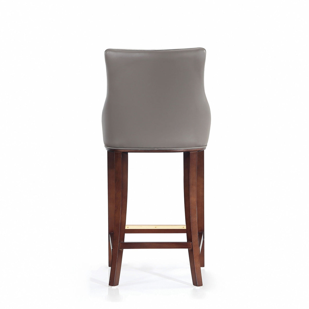 Shubert Barstool gray leatherette backrest, dark wood legs, bar height 28-30in HouseOfZazla on Tampa Home & Garden Store