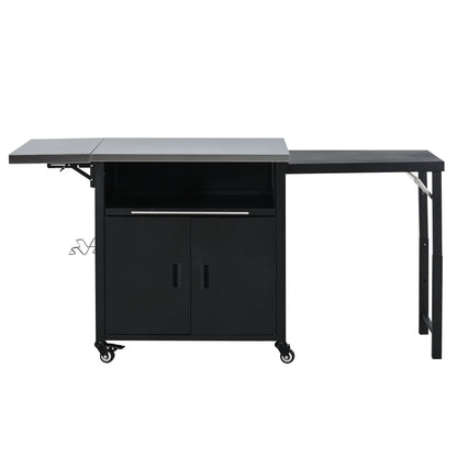 Foldable Outdoor Grill Cart and Prep Table