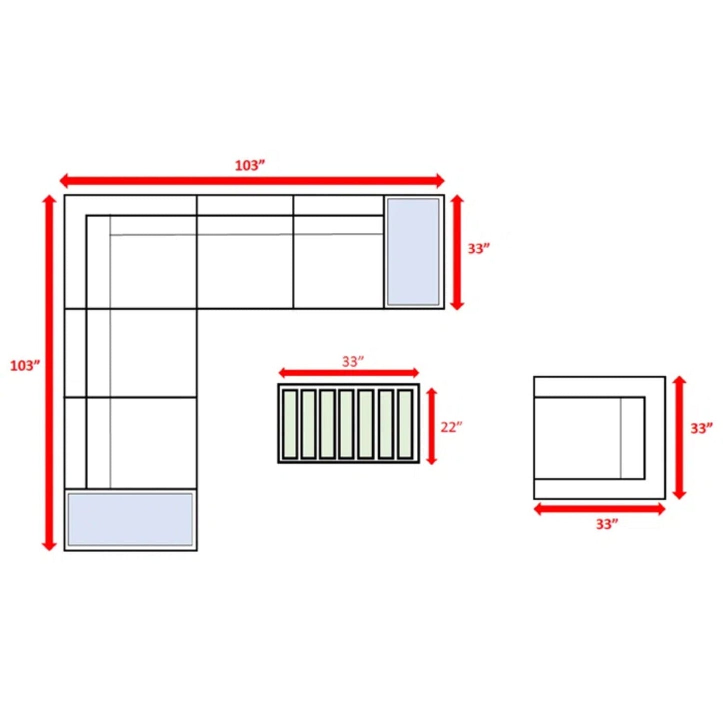 Comfortable Outdoor Sectional and Lounge Set