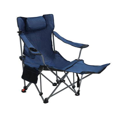 Outdoor Folding Reclining Chair With Cup Holder