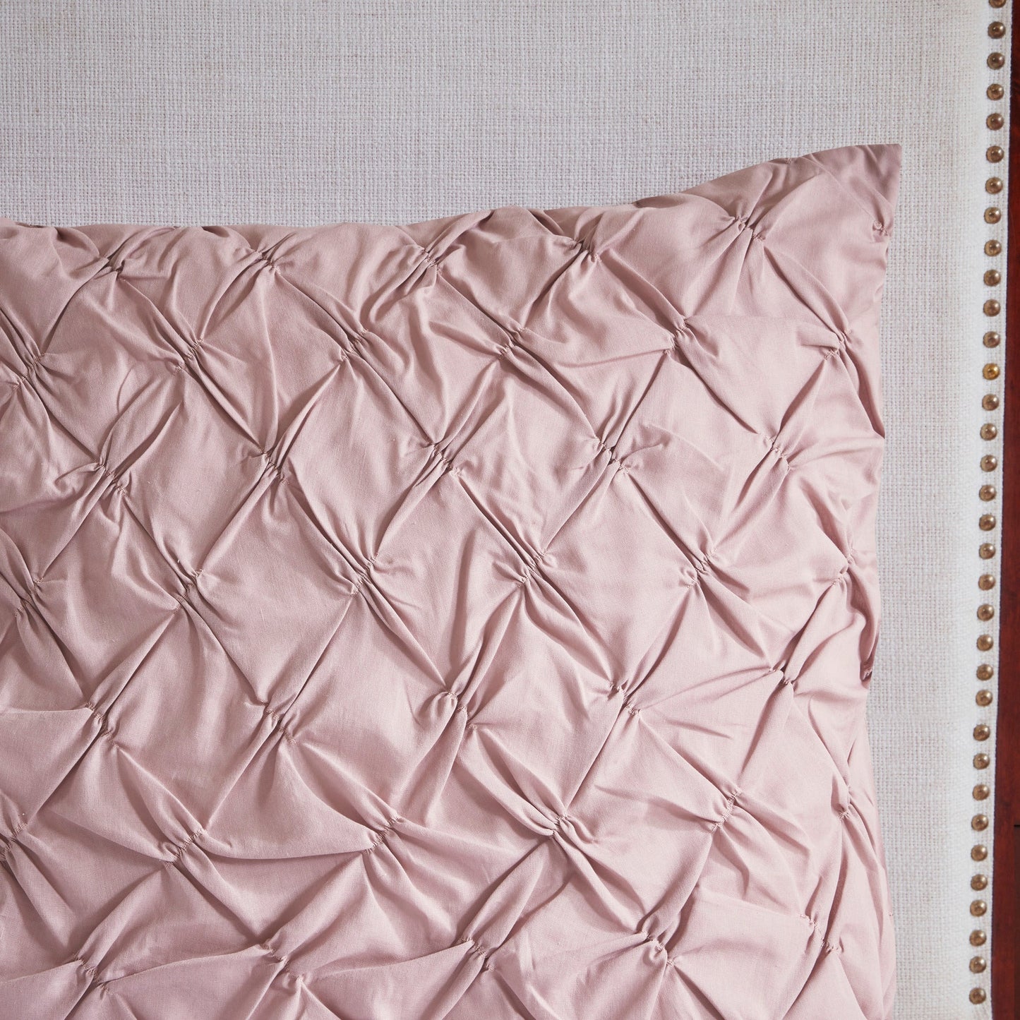 8 Piece Cotton Blush Comforter Set for Queen
