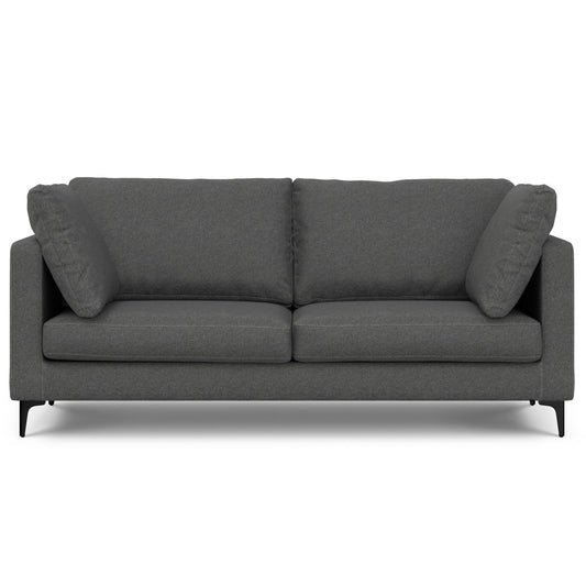 Ava mid-century upholstered stationary sofa in charcoal gray fabric by HouseOfZazla on Tampa Home & Garden Store