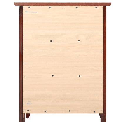 Dove Tailed 3-Drawer Nightstand light wood veneer with dark brown legs HouseOfZazla on Tampa Home & Garden Store