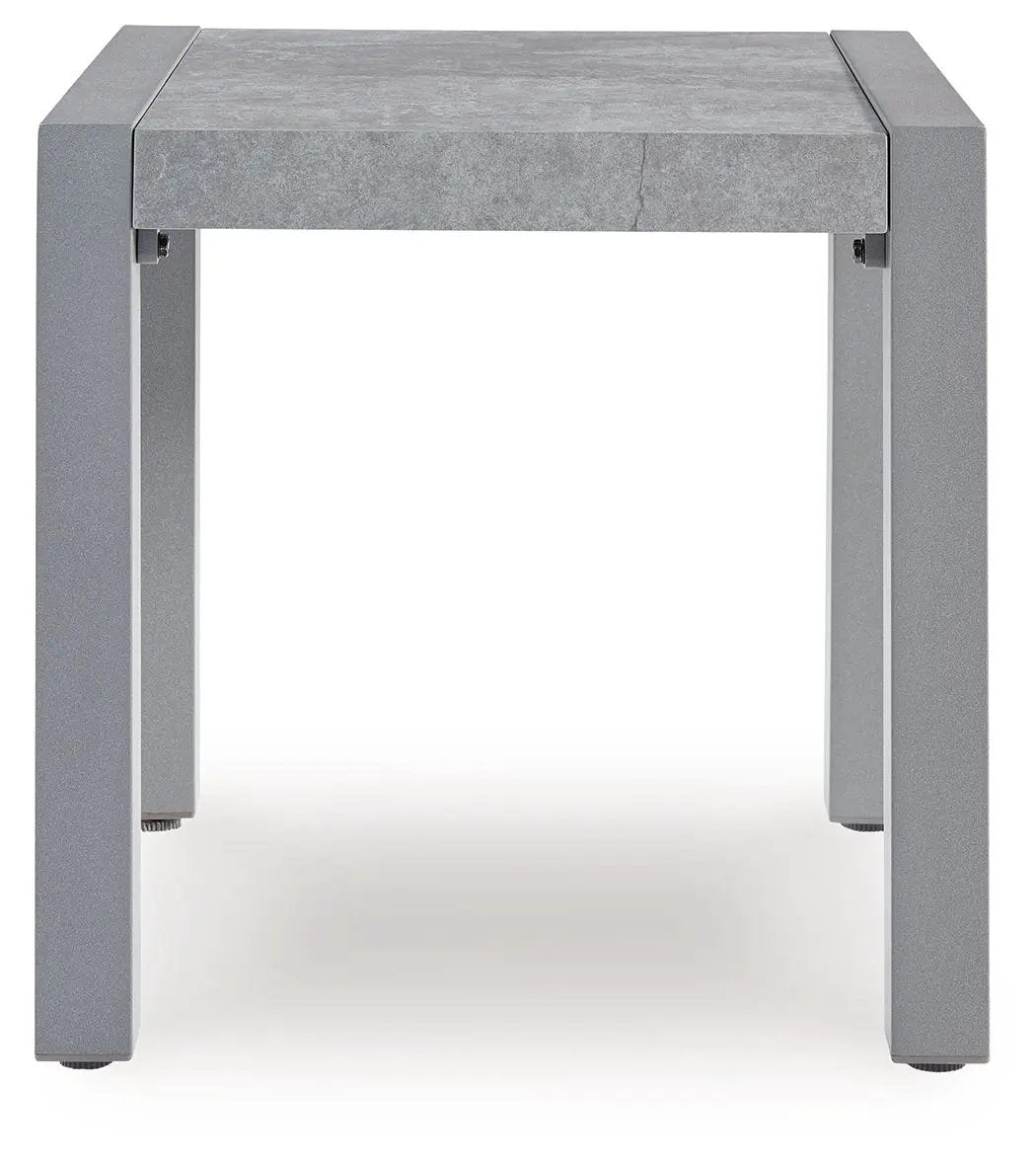 Hurley Park Table Outdoor Aluminum Frame Stone
