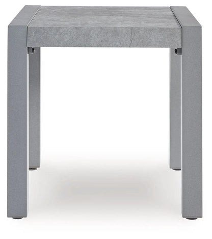 Hurley Park Table Outdoor Aluminum Frame Stone