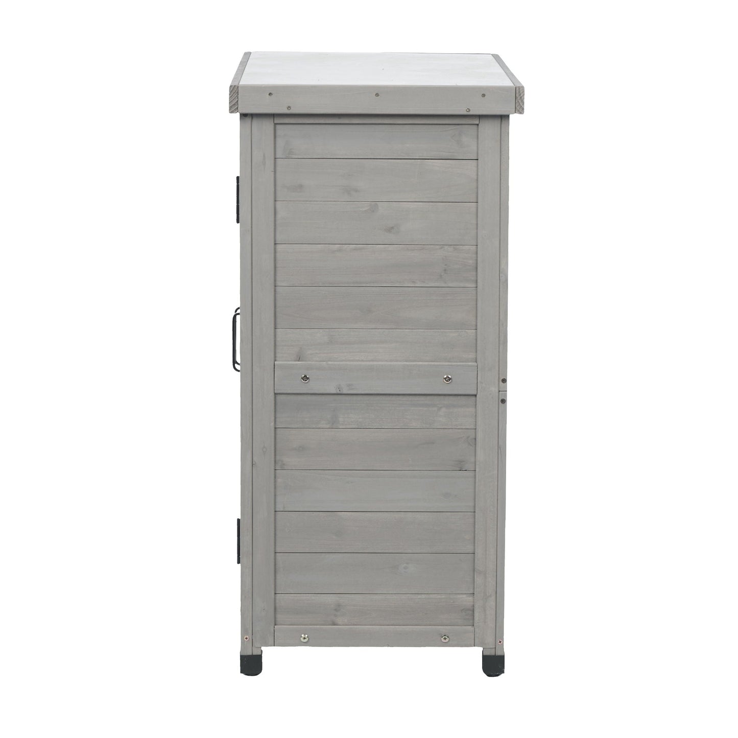 Outdoor Potting Bench With Metal Top and Cabinet