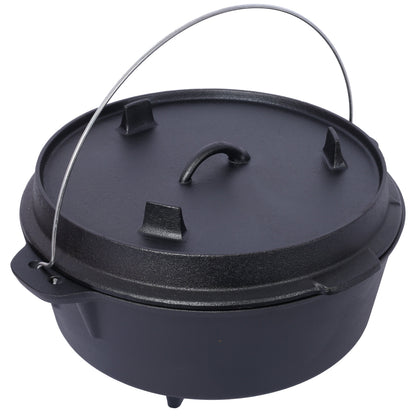 Pre-Seasoned cast iron Dutch oven with skillet lid, black, metal bail handle HouseOfZazla on Tampa Home & Garden Store