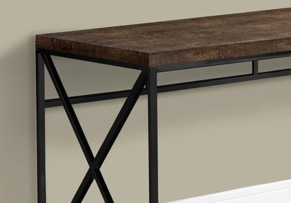 Computer Desk Home Office dark wood top black steel frame on Tampa Home & Garden Store