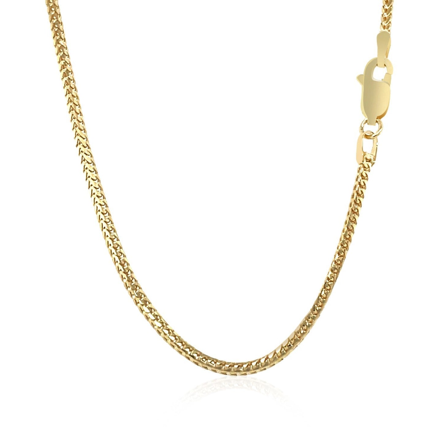 14k Yellow Gold Franco Chain 1.8mm necklace, polished links, by Bids.com on Tampa Home & Garden Store