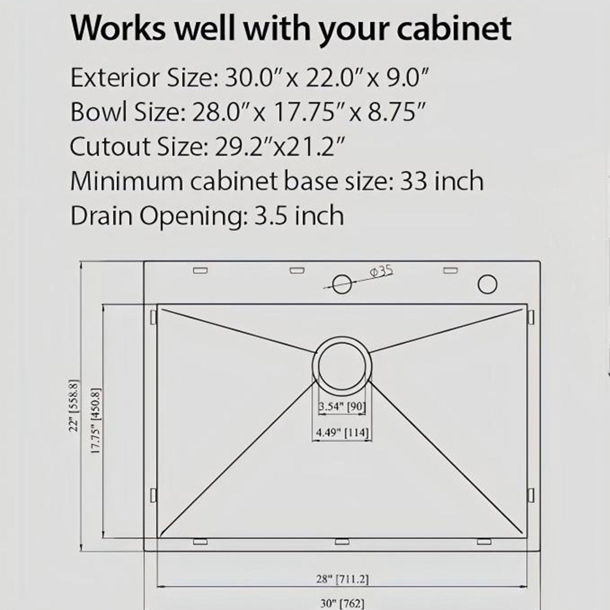 Topmount stainless steel kitchen sink by HouseOfZazla; drop-in design on Tampa Home & Garden Store
