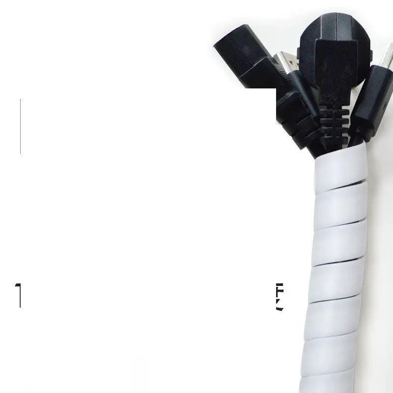 Anti-cat And Dog Bite Cord Protector FLIPSTYLEZLLC white spiral cord wrap with black plugs on Tampa Home & Garden Store