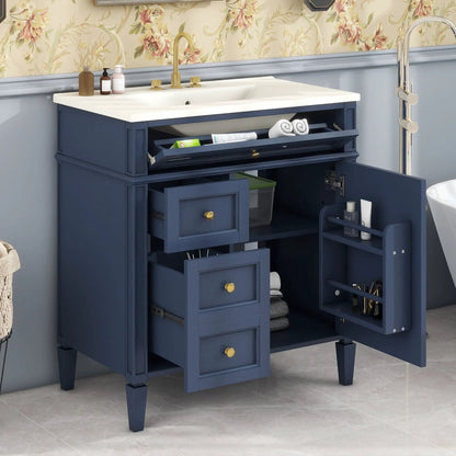 Bathroom Vanity With Top Sink and Storage Cabinet