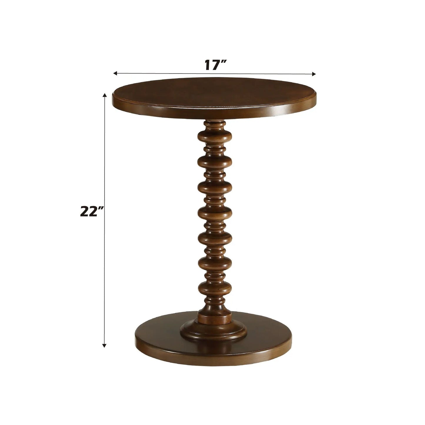 Acton Round Accent Table with Pedestal Base
