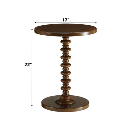 Acton Round Accent Table with Pedestal Base