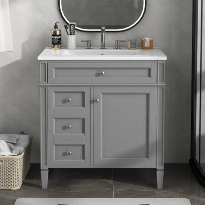 Bathroom Vanity With Top Sink and Storage Cabinet