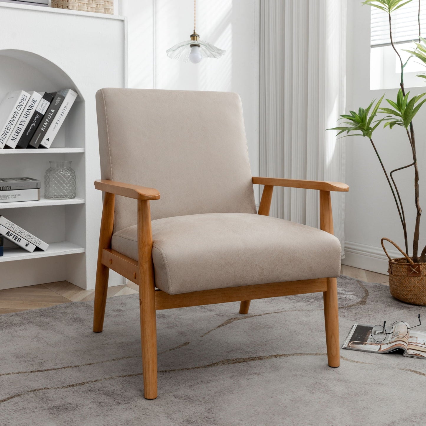 Wide Classic Mid Century Modern Arm Chair