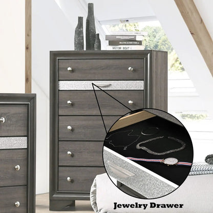 Naima Five Drawer Vertical Storage Chest Glide