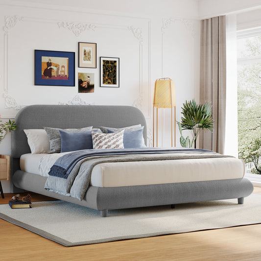 Platform Bed and Upholstered Curve Design
