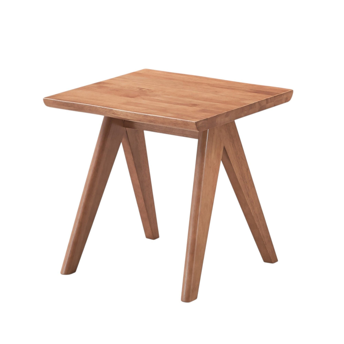 Natural rubber wood accent table, compact modern design, HouseOfZazla on Tampa Home & Garden Store