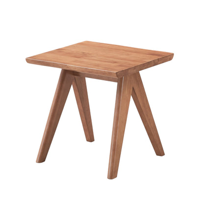 Natural rubber wood accent table, compact modern design, HouseOfZazla on Tampa Home & Garden Store