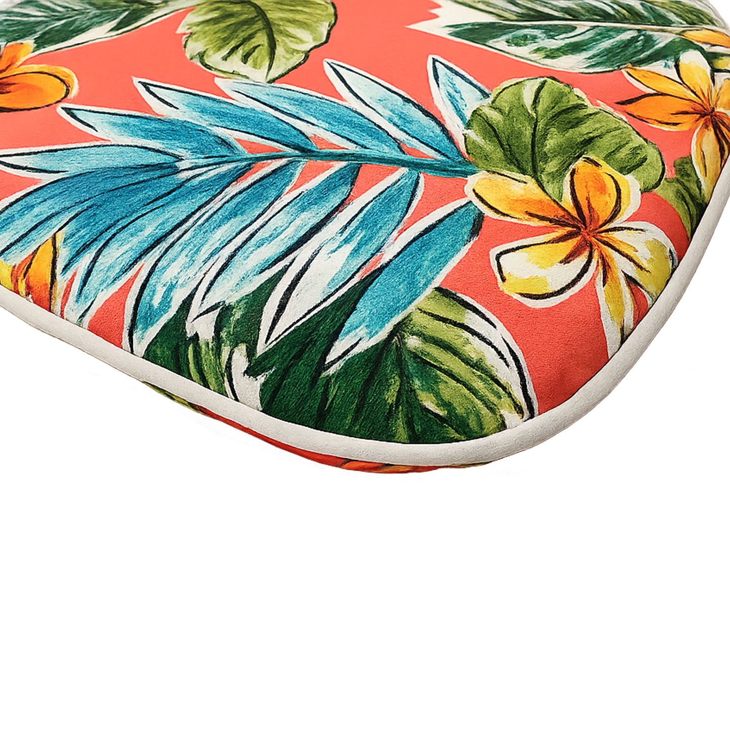 Bright Coral Set of Four Outdoor Chair Cushions