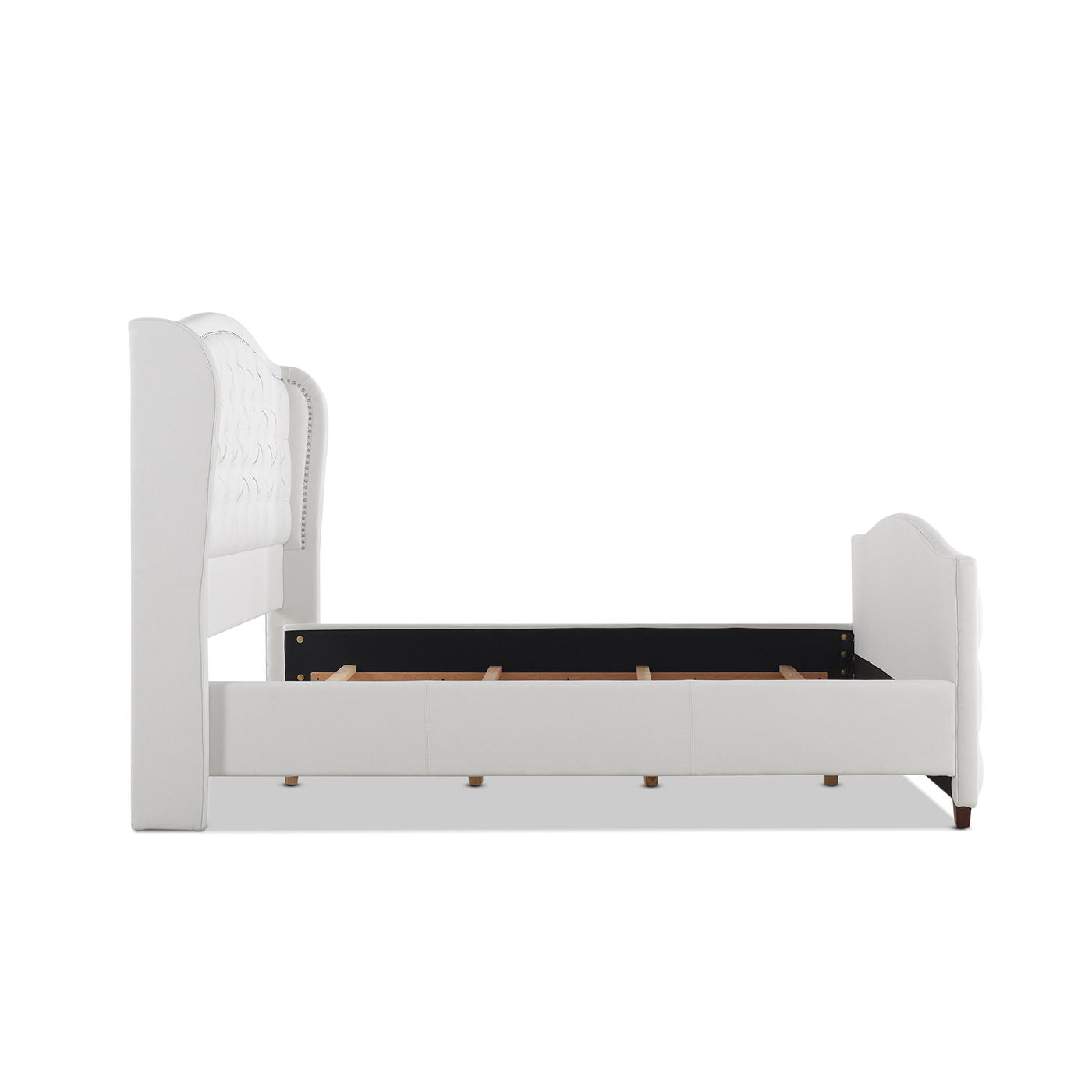 Solid Upholstered Bed Frame and Headboard Set
