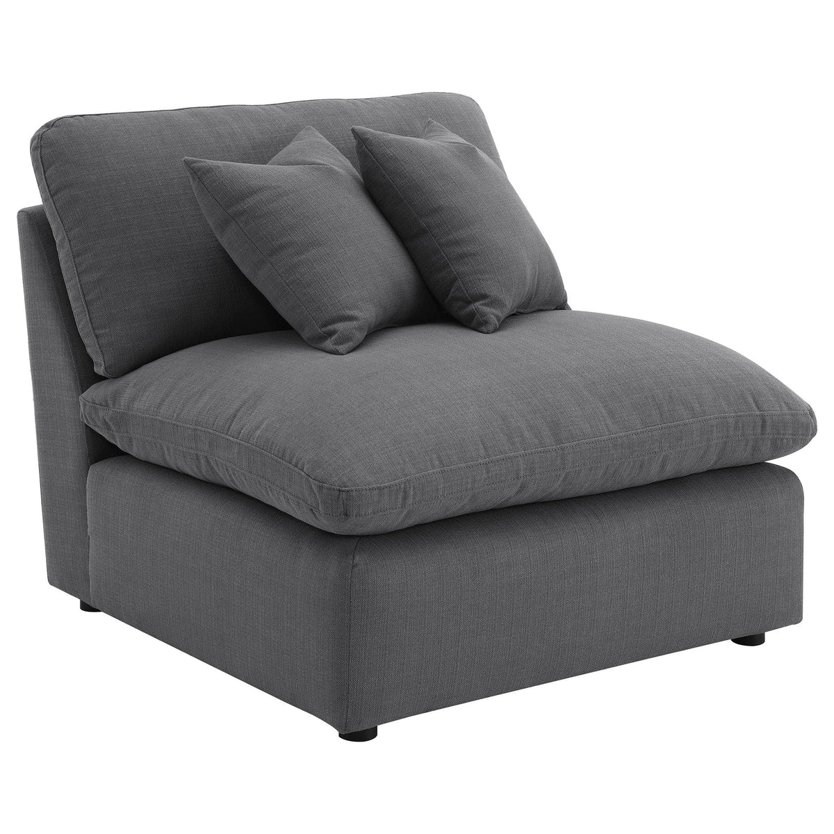 6 Piece upholstered modular sectional sofa charcoal by HouseOfZazla reversible cushions on Tampa Home & Garden Store
