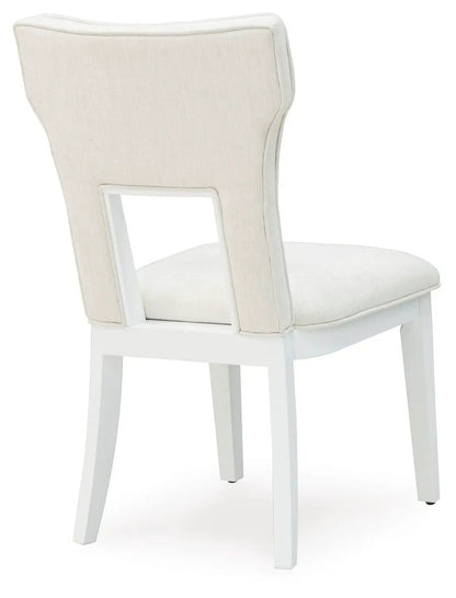 Chalanna dining upholstered side chair set of 2, white upholstery Unique Piece Furniture on Tampa Home & Garden Store