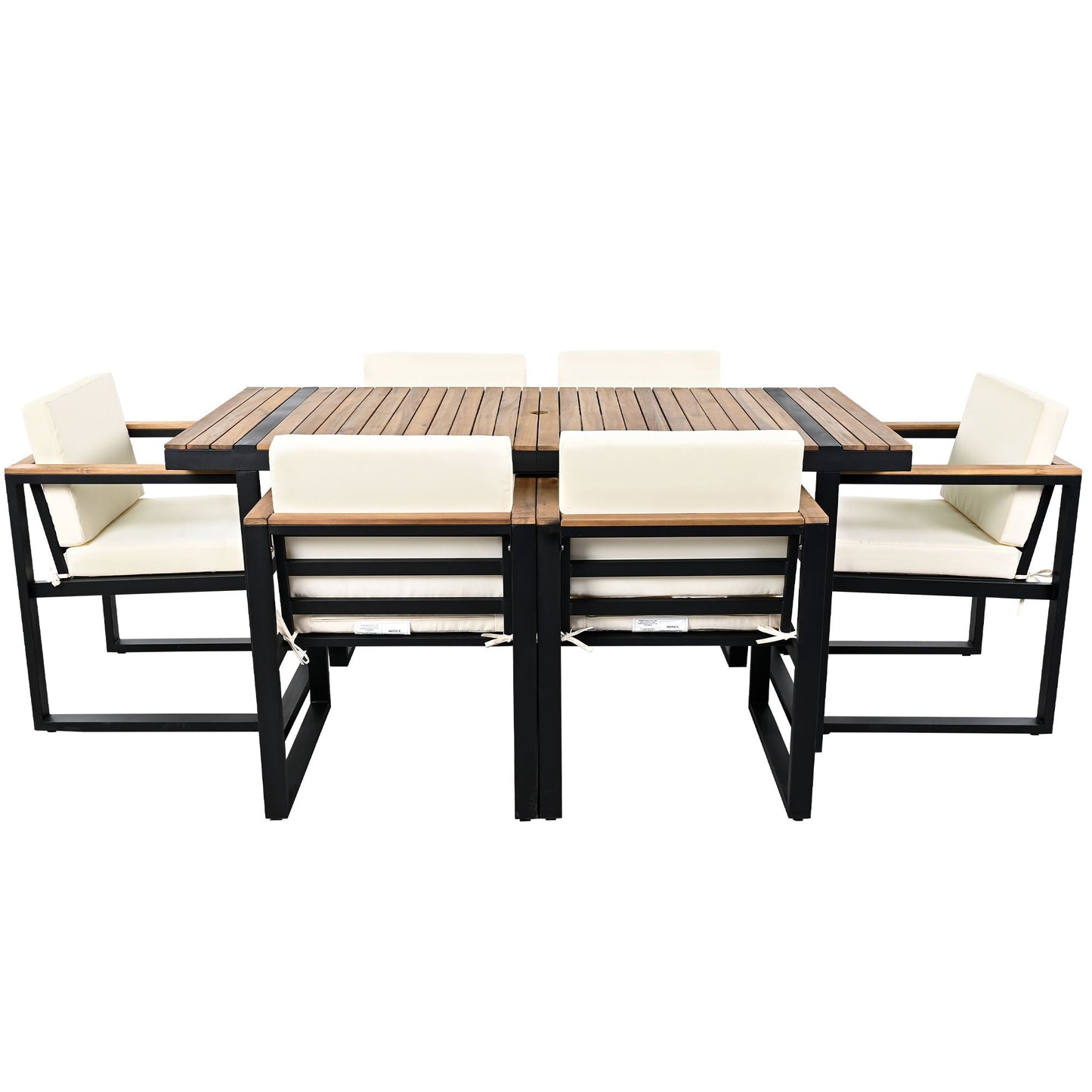 Seven Piece Outdoor Dining Table and Chair Set