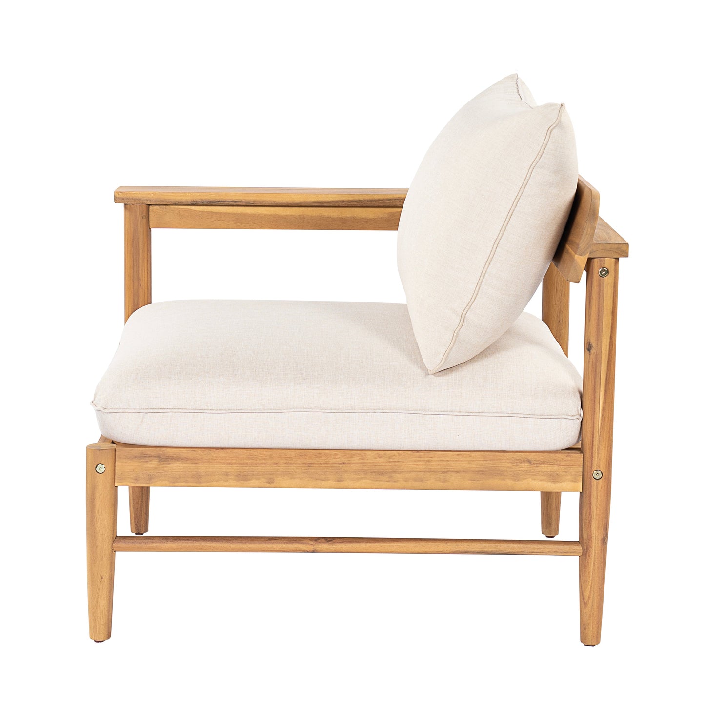Outdoor Acacia Wood and Four Seater Sofa