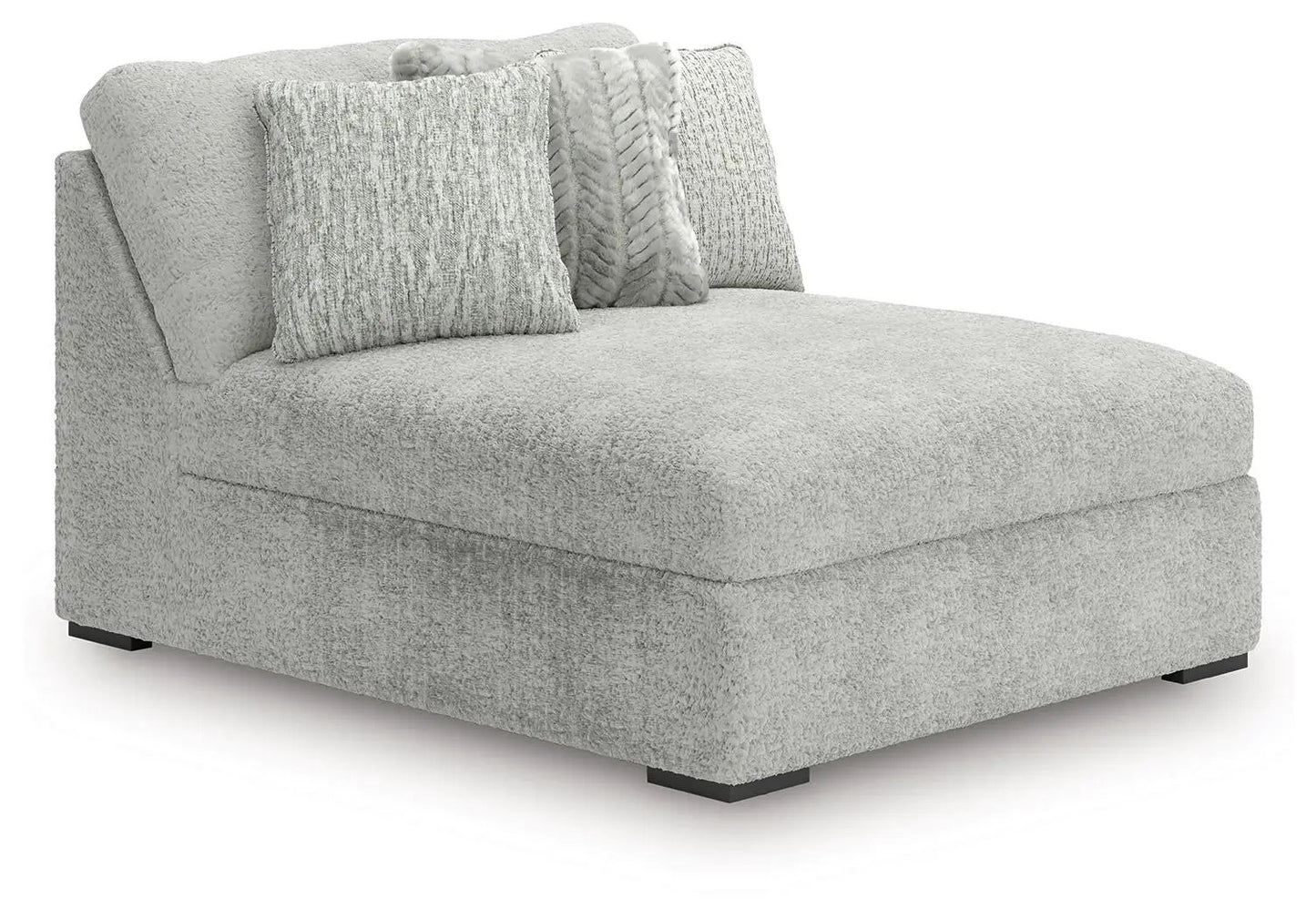 Cuddle Plush Sectional sofa in light gray boucle with 3 pillows Unique Piece Furniture on Tampa Home & Garden Store