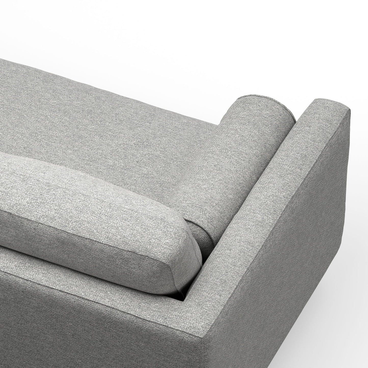 Morrison Upholstered Sectional Sofa gray textured fabric HouseOfZazla on Tampa Home & Garden Store