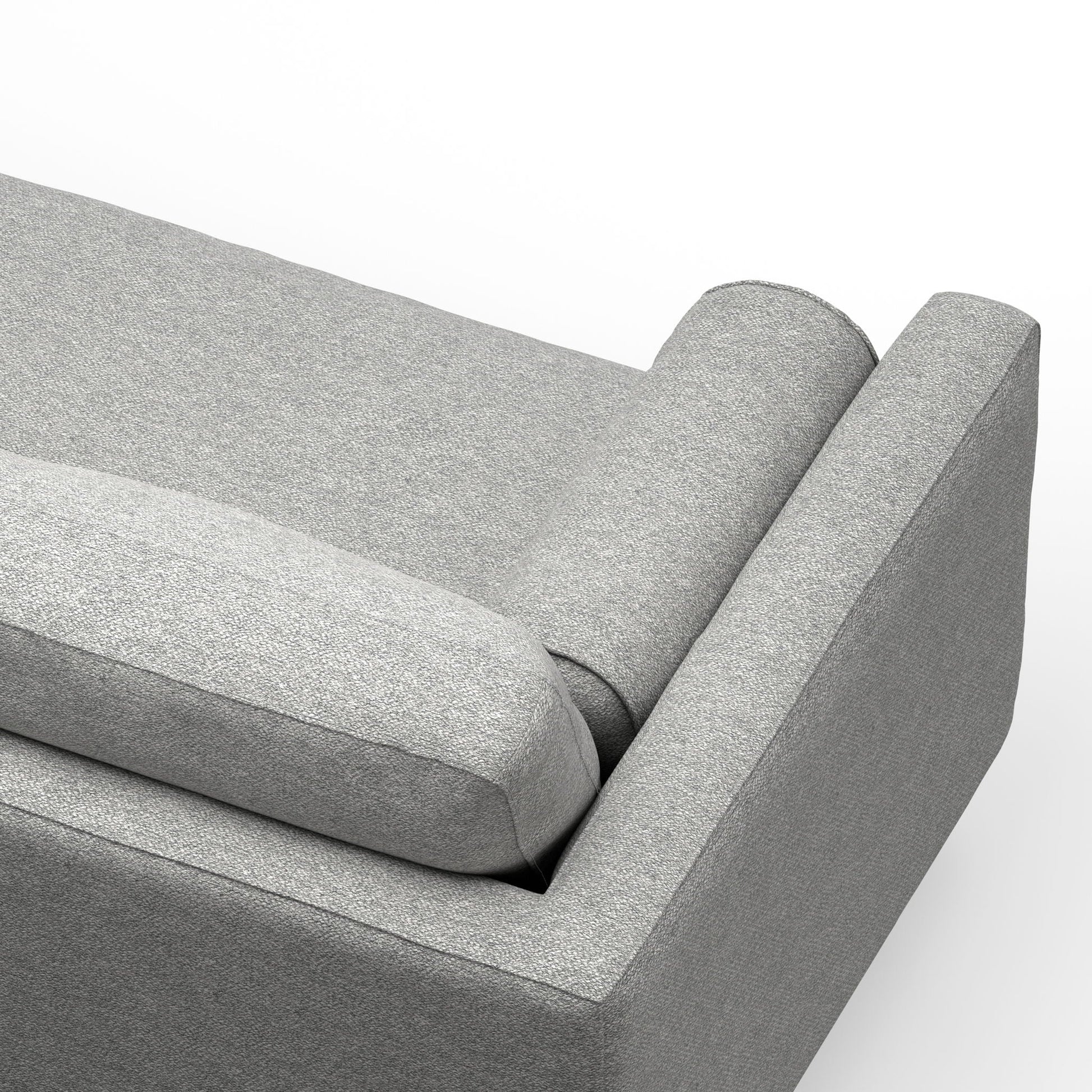 Morrison Upholstered Sectional Sofa gray textured fabric HouseOfZazla on Tampa Home & Garden Store