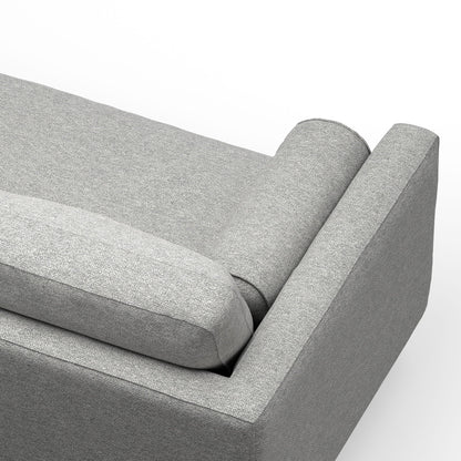 Morrison Upholstered Sectional Sofa gray textured fabric HouseOfZazla on Tampa Home & Garden Store