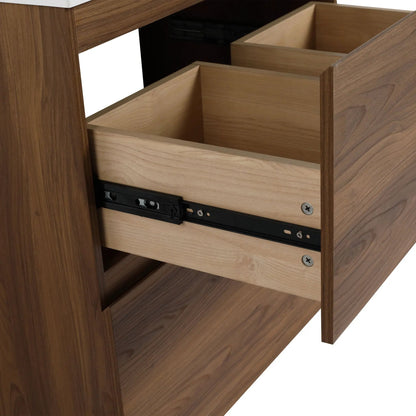 Modern Freestanding Vanity with Double Drawer