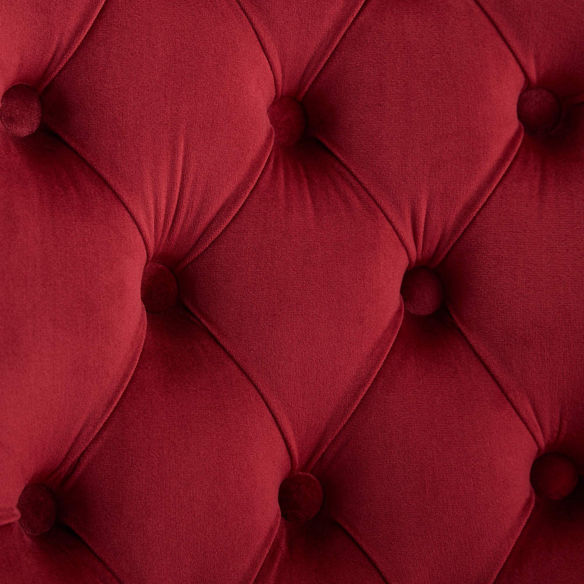 Classic velvet dining chair burgundy upholstery close-up with tufted buttons on Tampa Home & Garden Store
