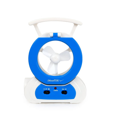GemGear desk fan with blue ring frame and white blades on Tampa Home & Garden Store
