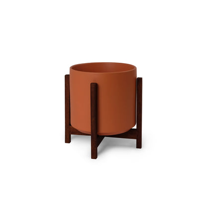 Cilindro de cerámica para artículos sólidos: con o sin soporte de caoba